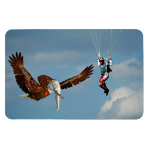Elegant Elephant Eagle Magnet