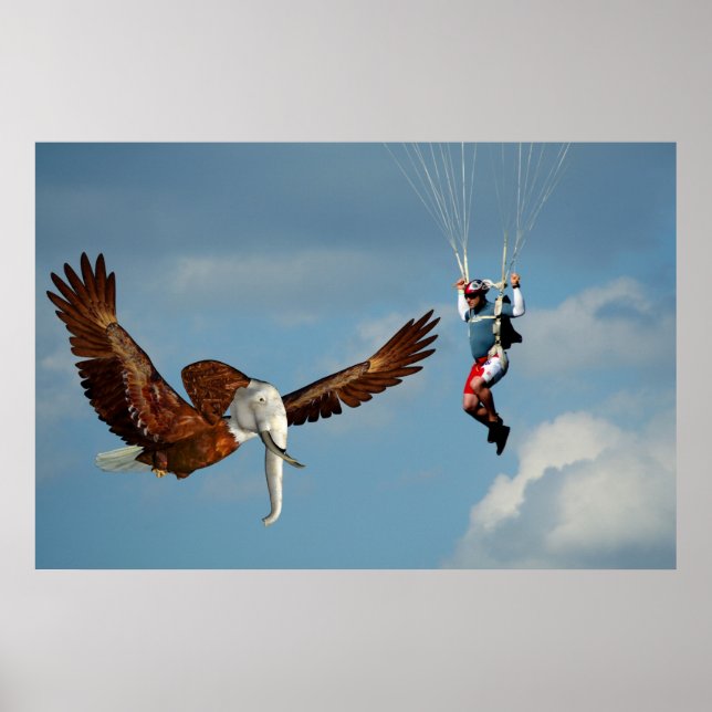 Elegant Elephant Eagle Poster (Front)