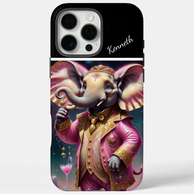 Elegant Elephant in Space Case-Mate iPhone Case (Back)