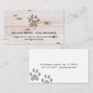 Élégant éleveur de chiens   Cartes en bois