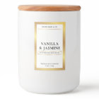 Elégant emballage blanc & or Wax Melts Étiquette