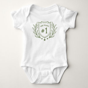 Elegant emblem for 1st Birthday Personalized Baby Bodysuit
