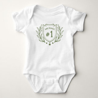 Elegant emblem for 1st Birthday Personalized Baby Bodysuit
