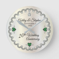 Elegant Emerald Diamonds 20th Wedding Anniversary