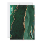 Elegant Emerald Green Agate Gold Wedding