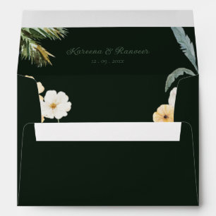 Elegant Emerald Green and Greenery Indian Wedding  Envelope