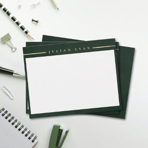 Elegant Emerald Green Gold Detail Professional Card