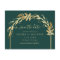 Elegant Emerald Green Gold Foliage Arch Wedding