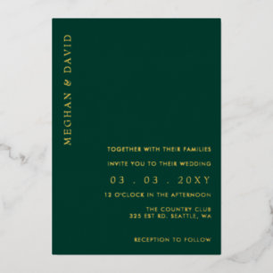 Elegant Emerald Green Gold Wedding 