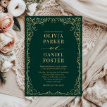 Elegant Emerald Green Minimalist Wedding Invitation<br><div class="desc">Celebrate your special day with this elegant emerald green minimalist wedding invitation. A clean, modern design with timeless emerald tones creates a sophisticated look that highlights your details beautifully. Perfect for couples seeking a chic and contemporary wedding style. The simple layout ensures your invitation is print-ready and easy to personalize....</div>