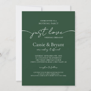 Elegant Emerald Green Modern Photo Wedding Invitation