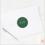 Elegant Emerald Green Monogram Modern Wedding Classic Round Sticker<br><div class="desc">Modern wedding stickers featuring a clean design with your monogram in a serif font.</div>