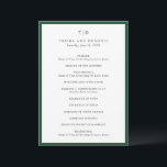 Elegant Emerald Green Monogram Modern Wedding Program<br><div class="desc">Modern wedding programs featuring a clean design with serif and script fonts.</div>