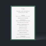 Elegant Emerald Green Monogram Modern Wedding Program<br><div class="desc">Modern wedding programs featuring a clean design with serif and script fonts.</div>