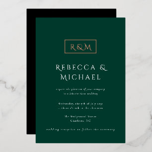 Elegant Emerald Green Monogram Wedding