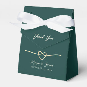Elegant Emerald Green Wedding Favour Box