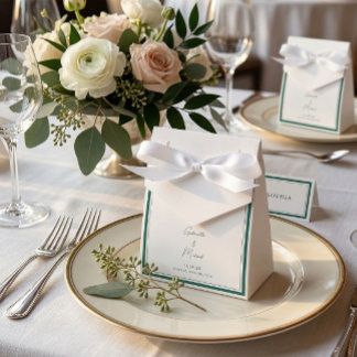 Elegant Emerald Green Wedding Favour Box