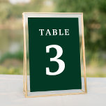 Elegant Emerald Green Wedding Table Number<br><div class="desc">Elegant emerald green wedding table numbers. Personalize the number and add as many tables as you need. For more matching products please be sure to check our collections.</div>