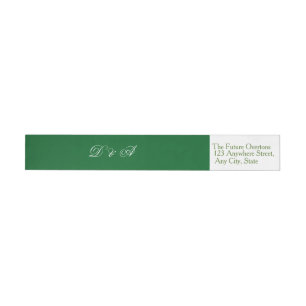 Elegant Emerald Greenery Botanical Address Label