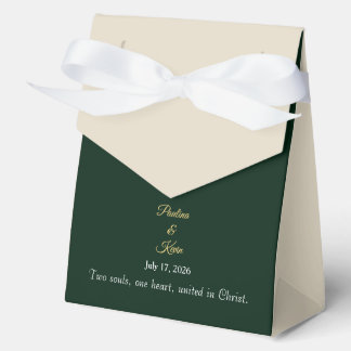 Elegant Emerald Wedding Favor Box