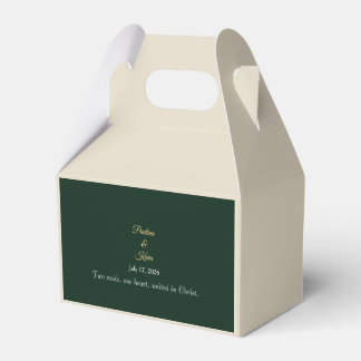Elegant Emerald Wedding Favor Box
