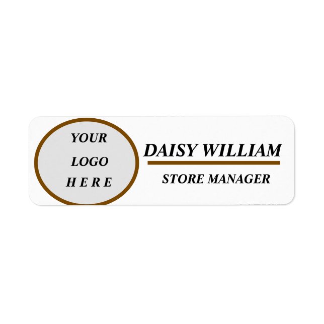 Elegant employee name tag (Front)