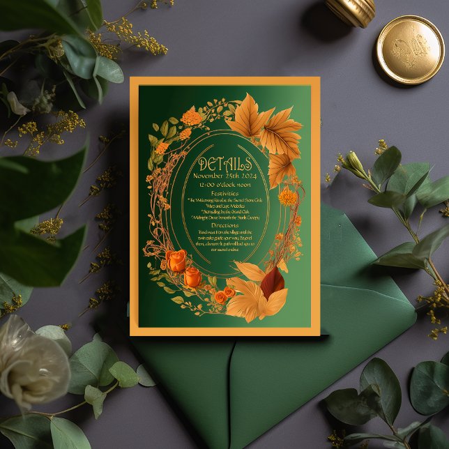 Elegant Enchanted Druid Hill Enclosure Details RSVP Card (Creator Uploaded)