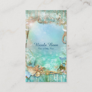 Elegant Enchanted Sea Beach Tropical Business Card