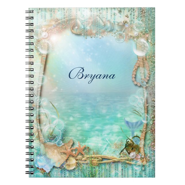 Elegant Enchanted Under The Sea Notebook Journal (Front)