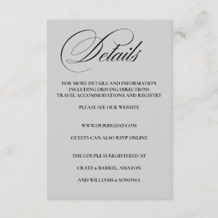 Elegant Enclosure Card Details