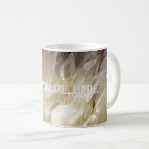Elegant Energy Graphic Clear Quartz Personalized Coffee Mug