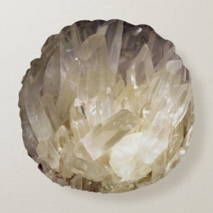 Elegant Energy Graphic Clear Quartz Round Pillow
