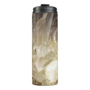 Elegant Energy Graphic Clear Quartz Thermal Tumbler