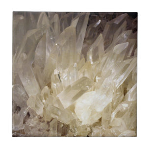 Elegant Energy Graphic Clear Quartz Tile