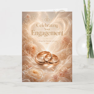 Elegant Engagement Congratulations Floral Card