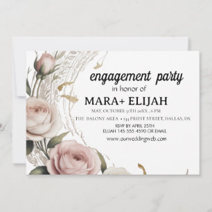 Elegant engagement party invitation