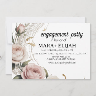 Elegant engagement  party invitation