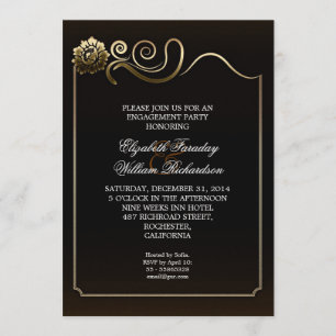 elegant engagement party invitation
