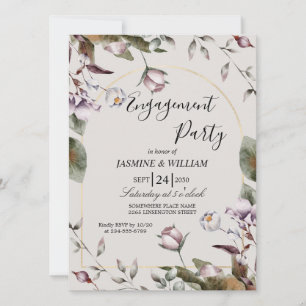  Elegant Engagement Party Invitation, Customizable Invitation