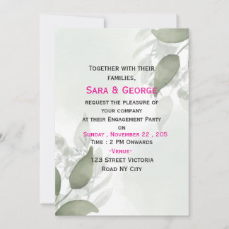 Elegant Engagement Party Invitation Template