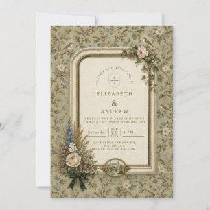 Elegant English Manor Wedding Invitation