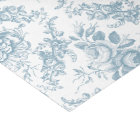 Elegant Engraved Blue and White Floral Toile