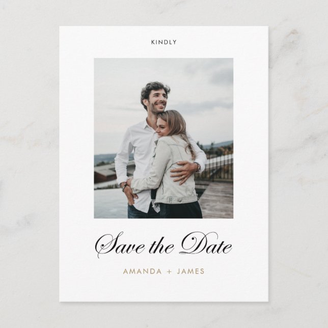 Élégant Enregistrer la date Cartes postales avec p (Devant)