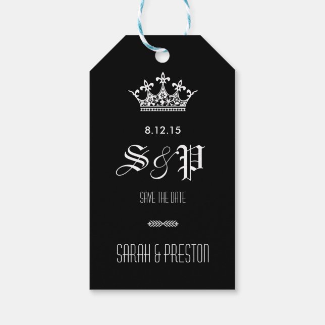 Élégant Enregistrer les étiquettes de cadeau de da (Dos)