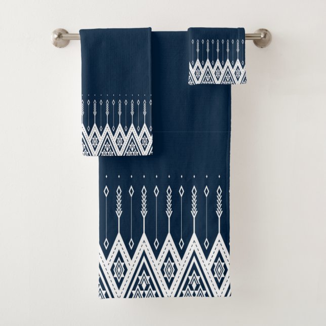 Élégant ensemble de serviettes de bain Motif en di (En situation)