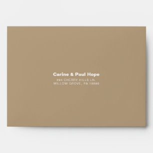 Élégant Enveloppe Mariage initial formelle Ecru