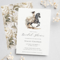 Elegant Equestrian Bride Horse Bridal Shower