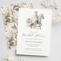 Elegant Equestrian Bride Horse Bridal Shower