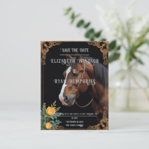 Elegant Equestrian Romance Postcard