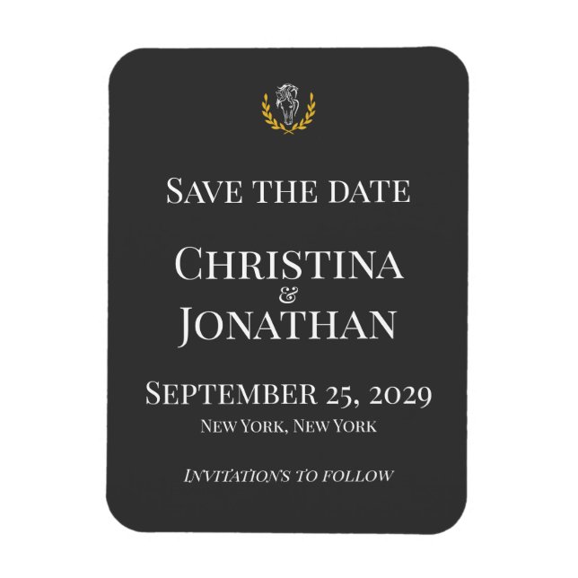 Elegant Equestrian Save the Date Magnet (Vertical)